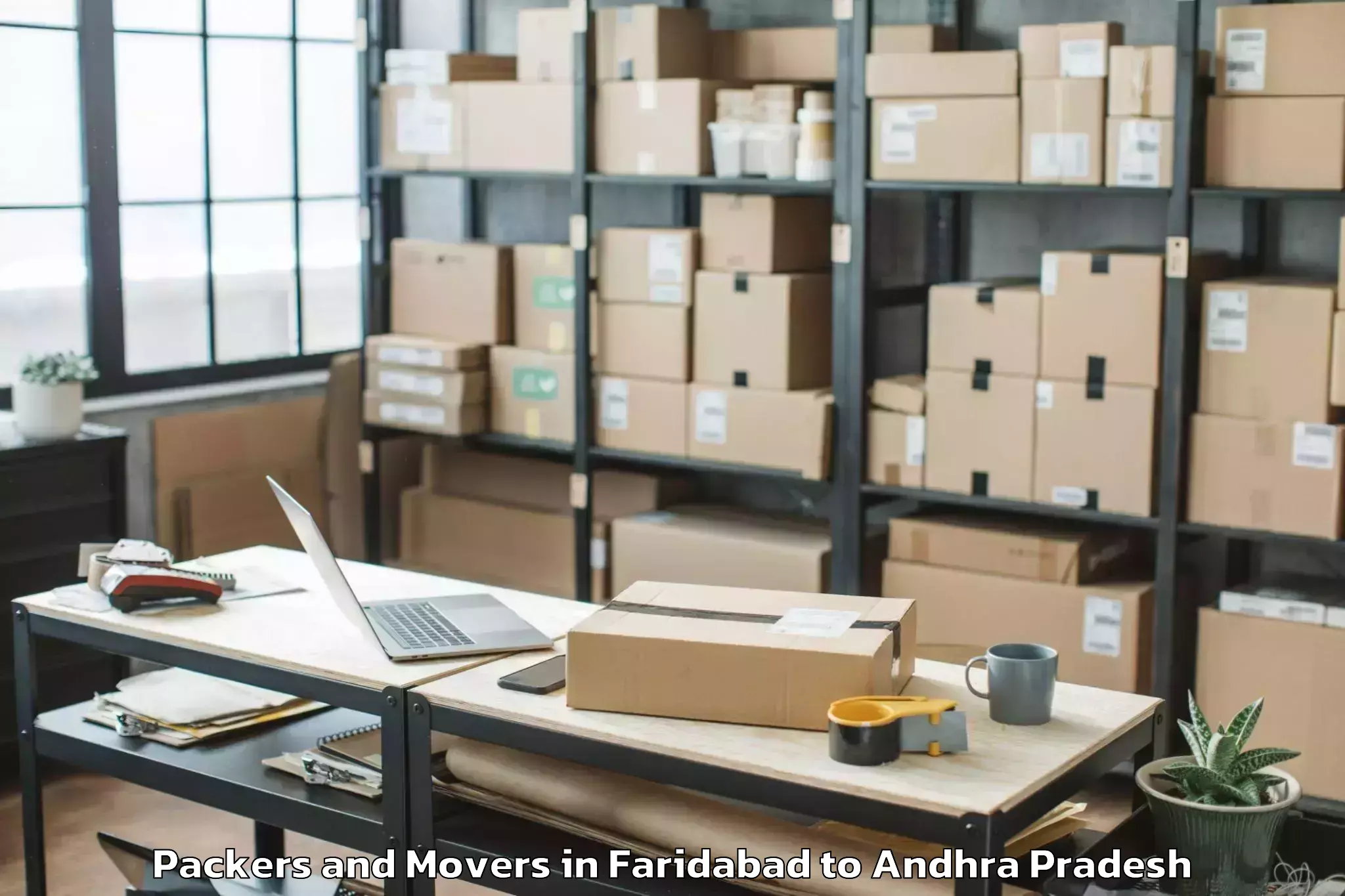 Easy Faridabad to Nuzendla Packers And Movers Booking